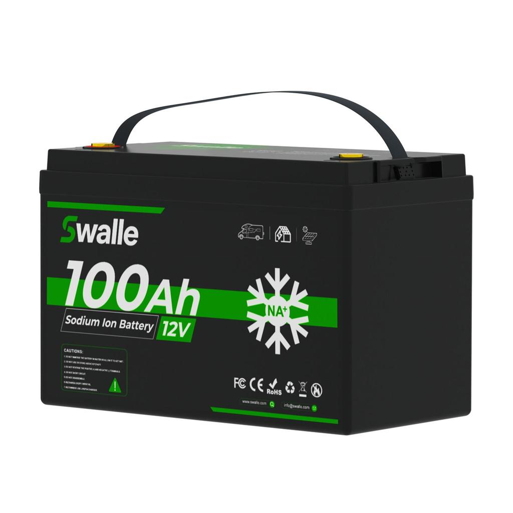 Натрий-ионный аккумулятор Swalle 12V 100Ah с Bluetooth, глубокого разряда, для солнечных систем
