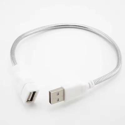 Удлинительный кабель USB со светодиодной подсветкой, вентилятором, адаптером питания, кабель от штекера к розетке, гибкий шнур с металлическим шлангом M20