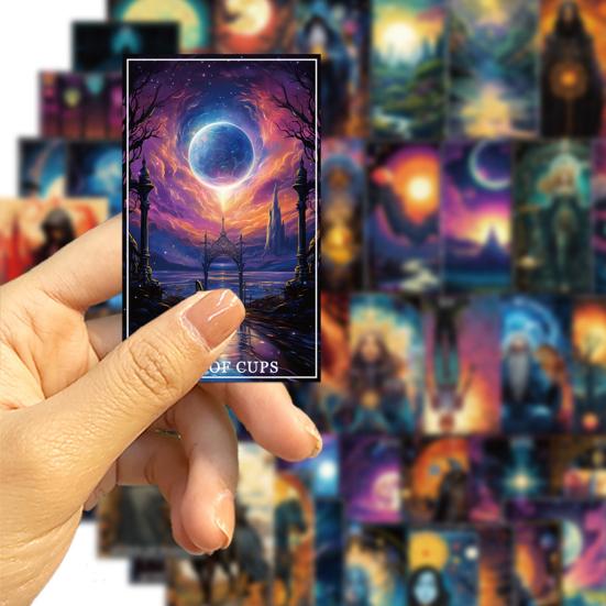 78 шт., наклейки Таро, ПВХ, водонепроницаемые, устойчивые к выцветанию, сделай сам, наклейки для ноутбука, багажа, яркие цветные наклейки для карт Таро