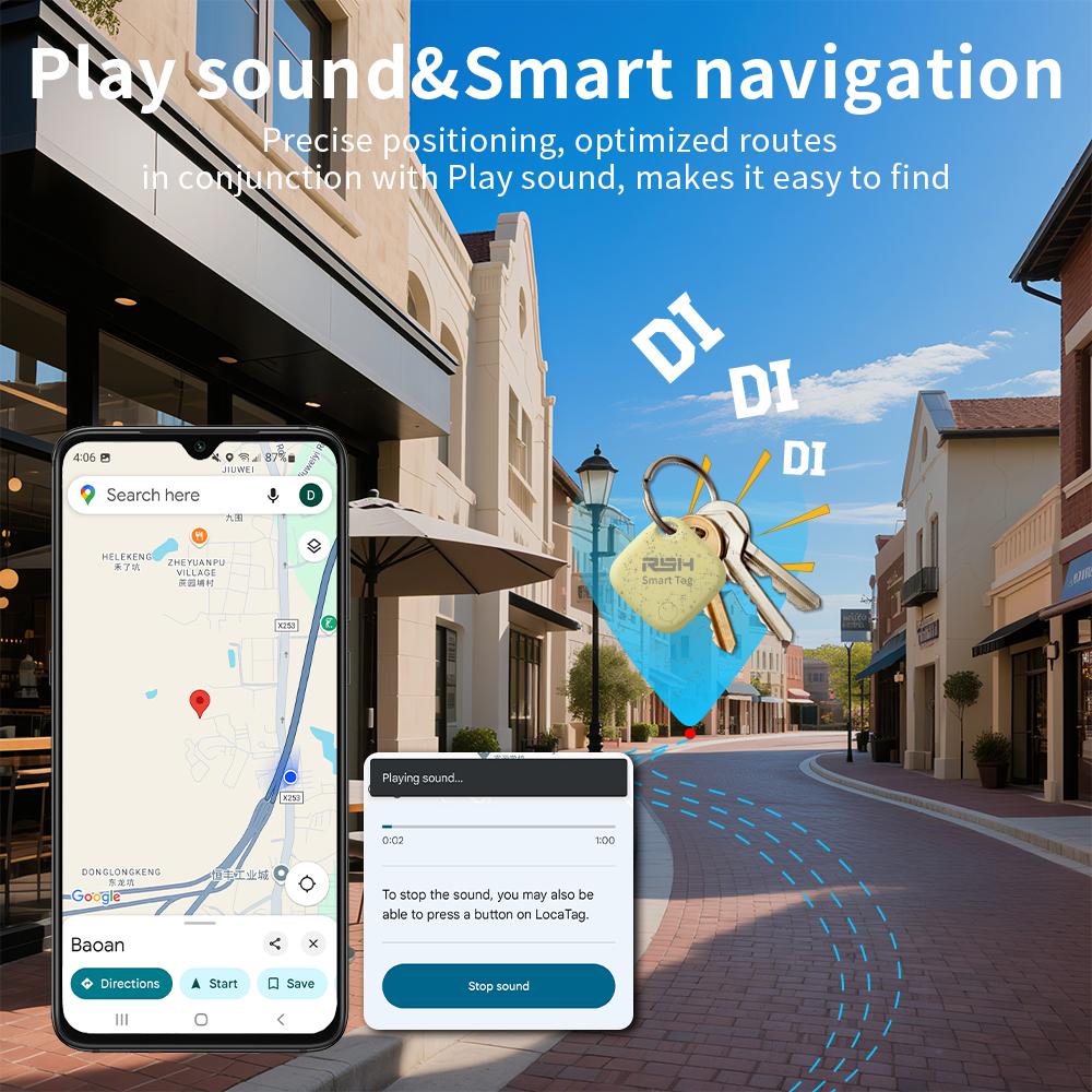 Комплект из 4 штук RSH Security GPS-трекер для автомобиля, кошелька, домашних животных, защита от потери, эко-смарт-метка для Google Find Hub, Android-локатор для Xiaomi Pixel
