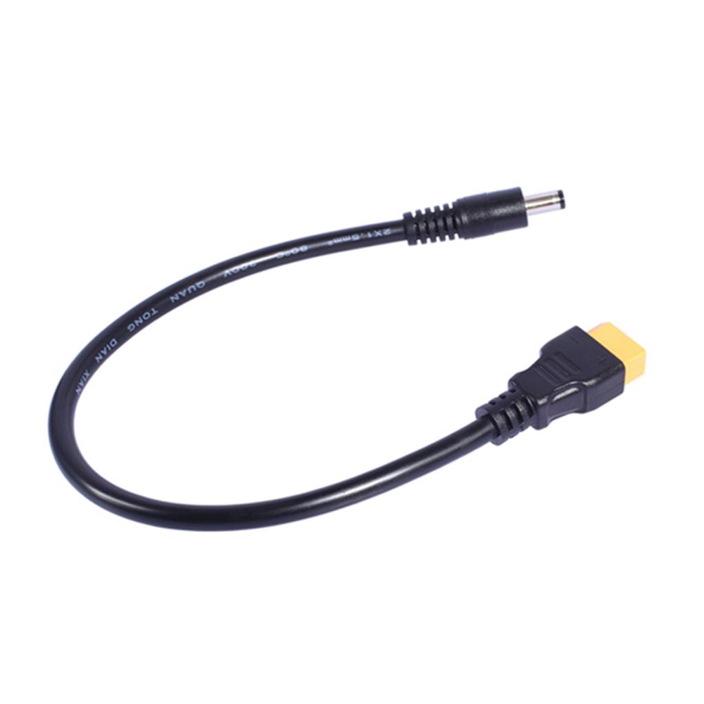 Кабель-переходник DC5.5x2.1mm/DC5.5x2.5mm, 30 см, с разъемом XT60 (мама) для солнечной панели и источника питания игрушек с дистанционным управлением