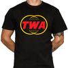 Футболка TWA - Логотип несуществующей авиакомпании - Ретро-футболка с логотипом - 100% предварительно сжатый хлопок