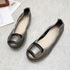 Spring Autumn Ballet Flats Women Boat Shoes Round Toe Flat Single Shoes Elegant Ladies Brand Soft Comfortable Plus Size 42 D157