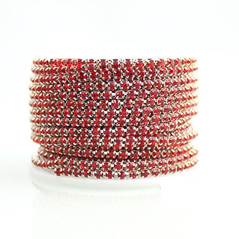 Лучшая цепочка со стразами, 10 м, отделочная лента, хрустальное стекло, прозрачные блестящие стразы, декор «сделай сам»