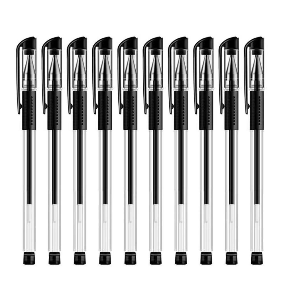 10pcs High Quality 0.5mm Gel Pen Quick-dry Black/Blue/Red Ink Neutral Pen Smooth Writing Ballpoint Pen School Office