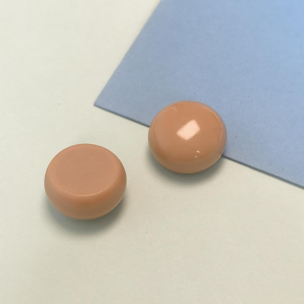100pcs 17mm Solid Color Round Half Flat Back Cabochon for DIY Jewelry Making Accessories Slime Fillers Charms