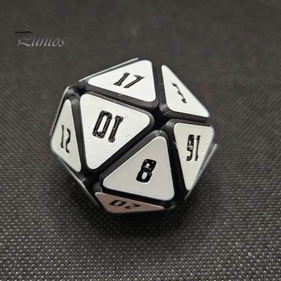 Squishable D20 Fidget Dice Portable Travel 3D Printed Dice Sensory Toy Multi-sides Gaming Dice Prop Adults Family Night Party Board Game Prop