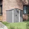 VidaXL Garden Storage Shed Metal Grey 204 X 132 X 186 Cm 42983