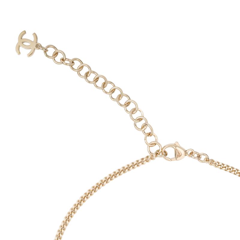 Chanel [Ранняя Весна 23] Мода Двойное С Любовь Металлическое Ожерелье Двойное С Женское
