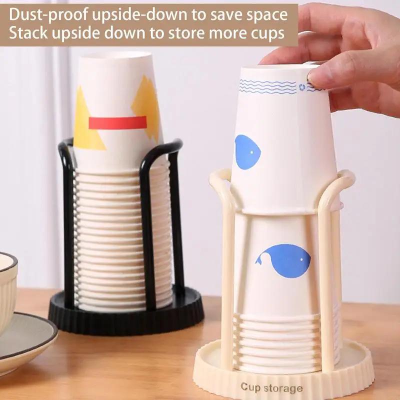 Kitchen Paper Cup Holder Disposables Cups Picker Multifunctional Desktop Cup Storage Rack Household Coffee Cup Holder for Home