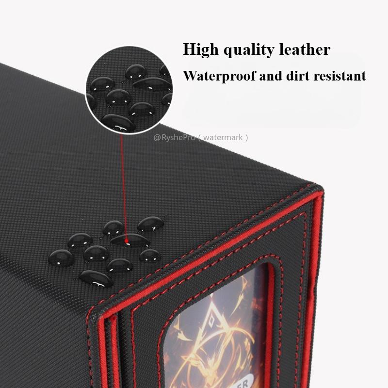 3-in-1 Card Storage Box Magnetic and Removeable Card Case with 2 Commander Display and 1 Dice Tray Holds 200+ for MTG TCG Sports