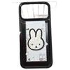 Милый Miffy Заяц с вышивкой в горошек подходит для чехла для мобильного телефона Apple 16/17promax IP15 выпуклый мешок кожаный узор 14Pro