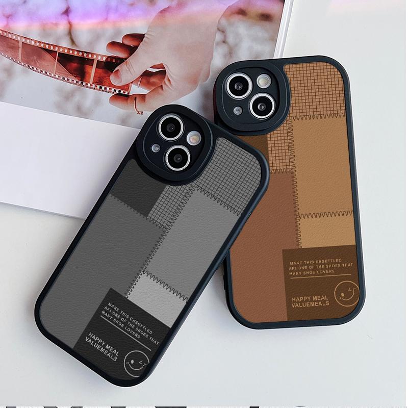 Кожаный черный корпус, силиконовый гибкий мягкий чехол из ТПУ, модная задняя крышка для мобильного телефона с принтом для iPhone, Samsung, Xiaomi