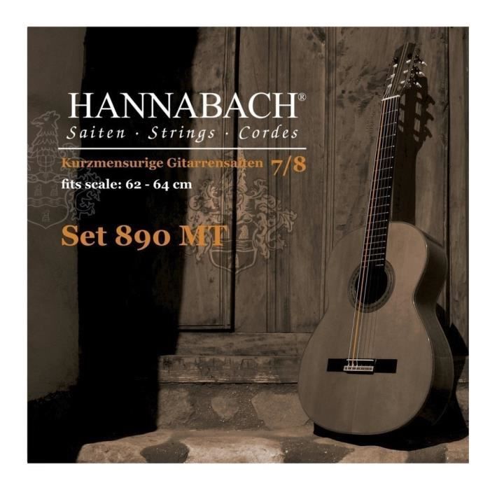 Cordes Guitare classique Série 890 Guitare enfant 7-8 Diapason 62-64cm Jeu