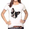 Забавная женская футболка с 3D принтом французского бульдога и коротким рукавом с круглым вырезом, летняя Harajuku Plus