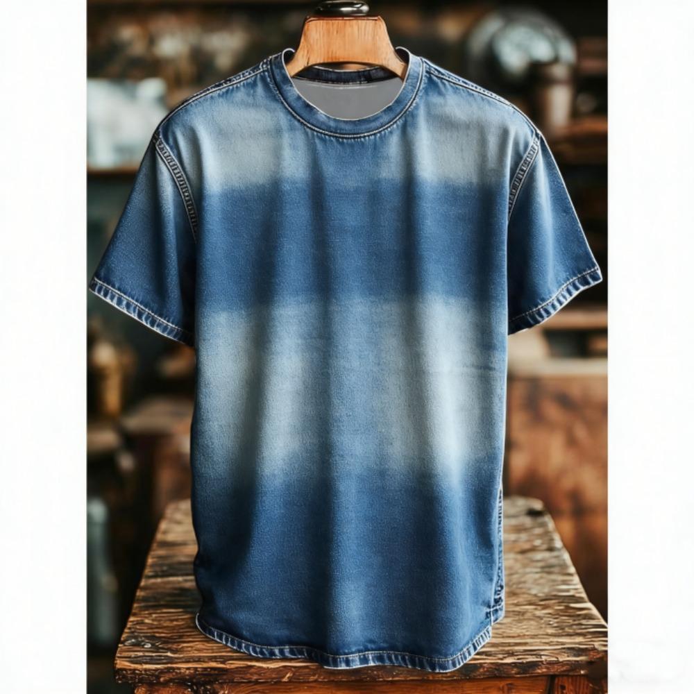 Europe and America Vintage Men's T-Shirts Fashion Street Short Sleeve Tee Shirts Loose Outdoor Casual Clothing T-shirt Women Tees Tops
