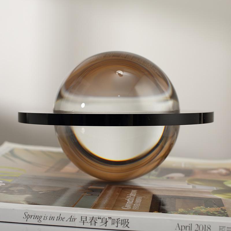 Premium Artificial Crystal Flying Saucer Ornaments Decoration Store Display Model Fine Room Living Room Hotel Sales Department Plush Decoration