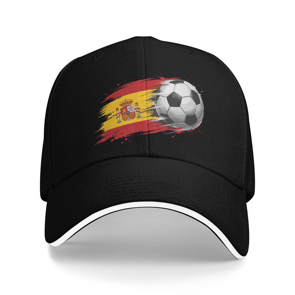 Unisex Spain Flag Spanish Soccer Ball Outdoor Hat Espana Sun Cap Casual Baseball Cap Snapback Sunshade