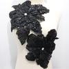 DIY Patch Decoration Multi-layer Sequins Faux Pearls Flower Shape Large Embroidery Appliques Dress Bridesmaid Clothing Decor