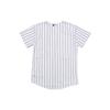 Nike New York Yankees Классический логотип с вышитыми буквами, вертикальными полосками, черная этикетка, V-образный вырез, короткий рукав, рубашка для детей, белая 3Z3B7ZWAB-NYY