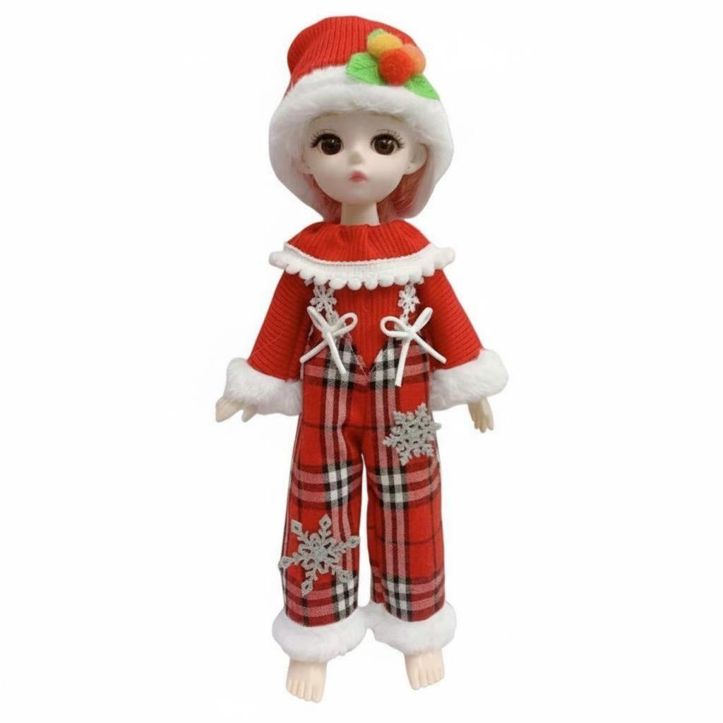 30 cm BJD doll outfit, festive design, Christmas clothes