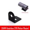 25GA L-Shaped Steel Geared Motor Mounting Bracket for 370 Motor with 25MM Gearbox