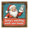 Waterproof Wood Painting Decor Double-Layer Wooden Framed Christmas Wall Art, Retro Santa Reindeer Picture Frame, Decorative Hanging Frames