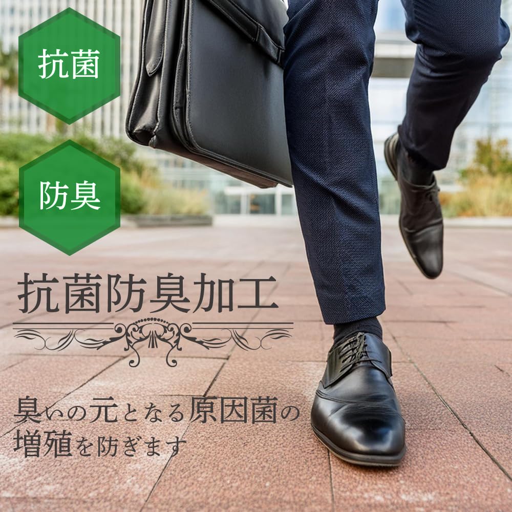 NAKAMAJITA Crew Cotton Sizes with and Perfect for Outdoor and Men's Five-Toe Socks, Blend, Antibacterial, Odor-Resistant, 10-Pair Set, 25-27cm, Black,