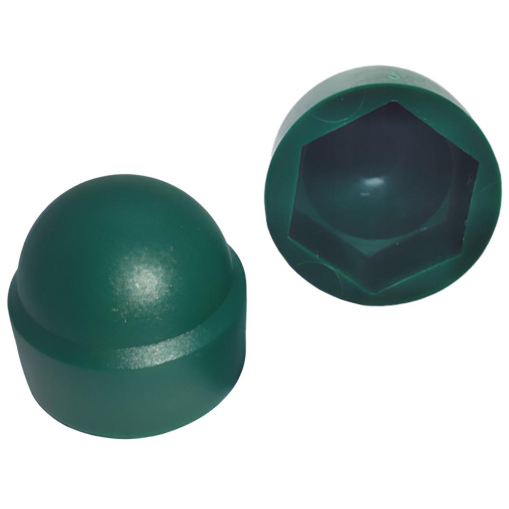 Nakładka na śruby m10, klucz 17mm, zielony, 50 sztuk