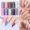 Flower Nail Stickers Stripe Pattern Nail Decals Professional Nail Foils  Manicure DIY