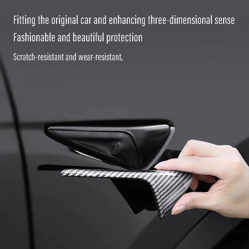 For Tesla Model 3 2024 Carbon Fiber Car Door Side Marking Cover Accessories Door Side Wing Line Trim Exterior Stickers