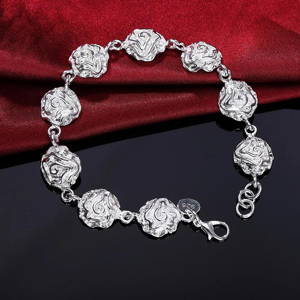 Fine Noble Sterling Solid Chain Bracelet For Women Men Charm Party Gift Wedding Party Fashion Jewelry
