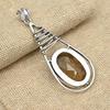 Дымчатый топаз, твердое серебро 925 пробы, замечательный драгоценный камень овальной формы, подвеска ручной работы, ювелирные изделия