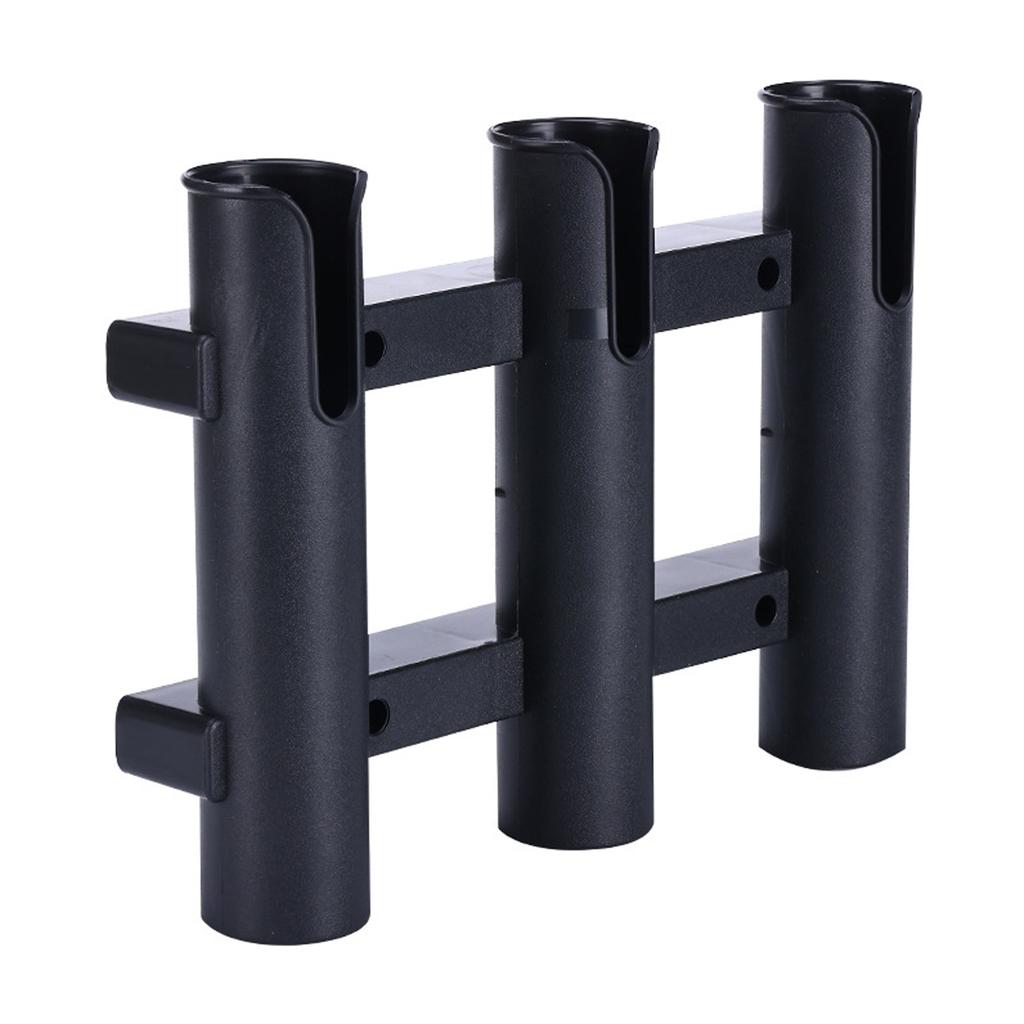 Настенный держатель для удочек, кронштейн, туба на 3 удилища, пластиковые стойки для удочек для лодки, черная подставка для удочек