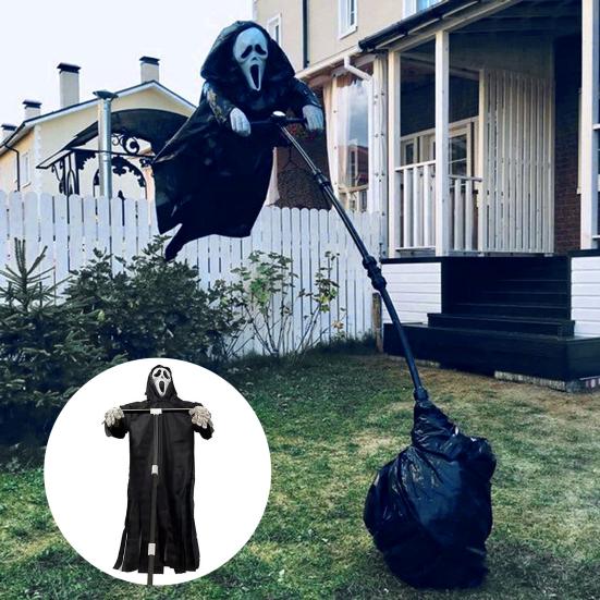 Пугало, кричащий призрак, украшение на Хэллоуин, страшный висящий призрак смерти, уличные украшения для сада, двора, патио, лужайки