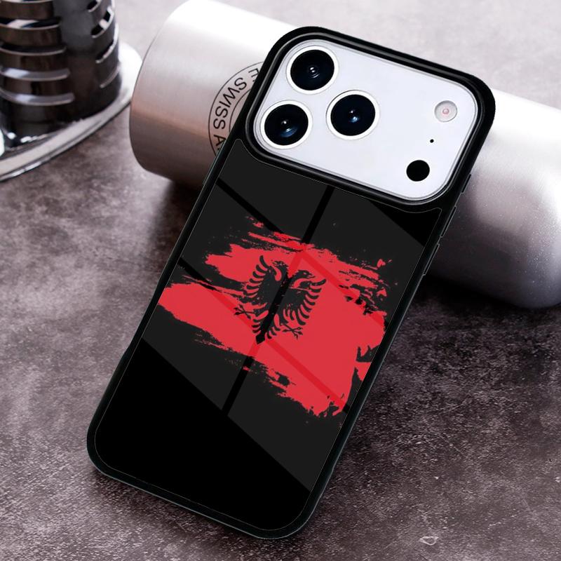 Чехол для телефона с флагом Албании для iPhone 17 16 15 14 13 12 11 Pro Max Plus 17Air Мягкий силиконовый чехол