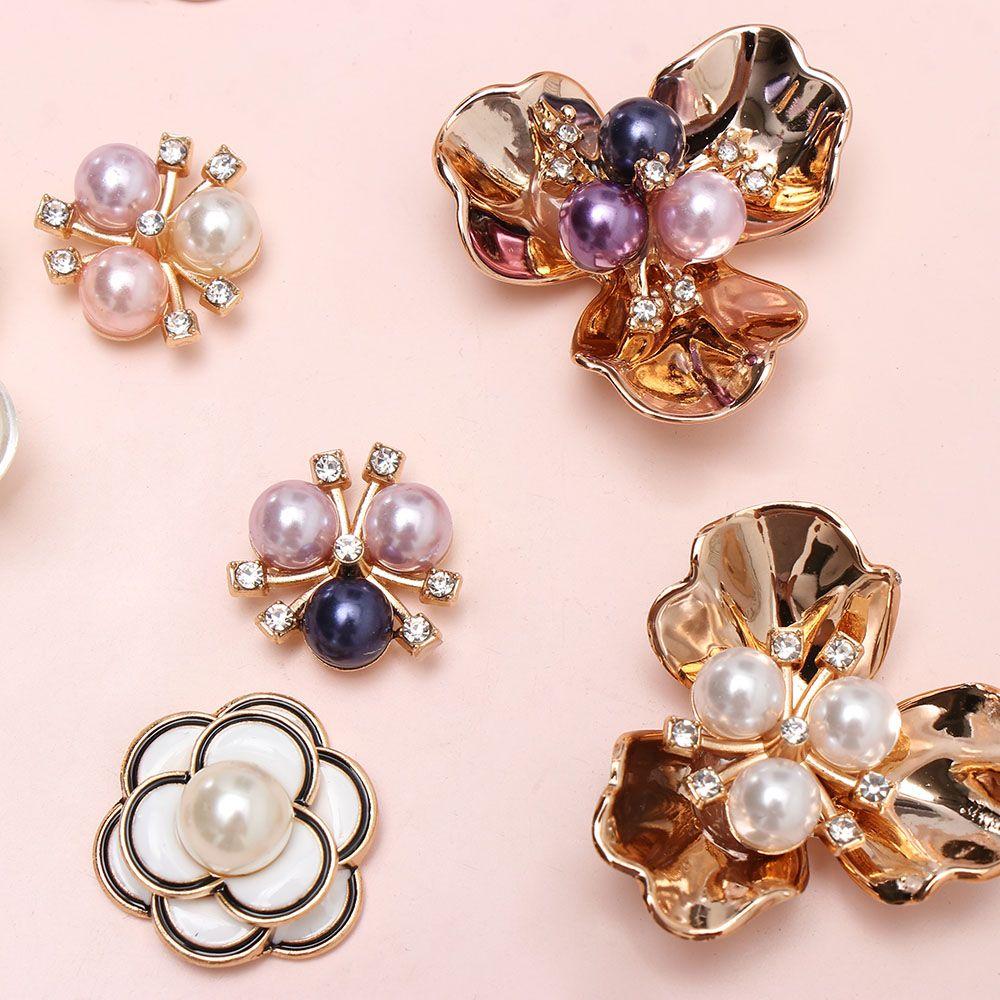 Clothing Garment Decorative Sparkling Crystal Scrapbooking Pearl Rhinestone Sewing Button