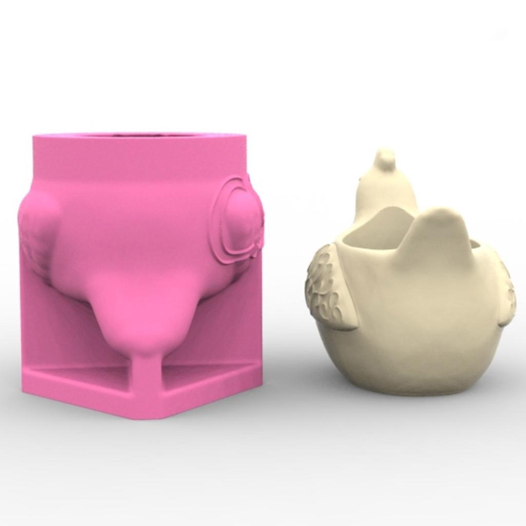 Многофункциональная силиконовая ваза в форме курицы, формы для суккулентных растений и креативного декора для дома