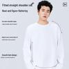 MINISO Men's American Style Loose Fit Premium Cotton Long Sleeve T-Shirt