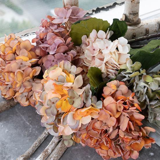 Искусственный цветок, устойчивый к выцветанию, имитация гортензии, реалистичное искусственное растение для украшения дома, свадьбы