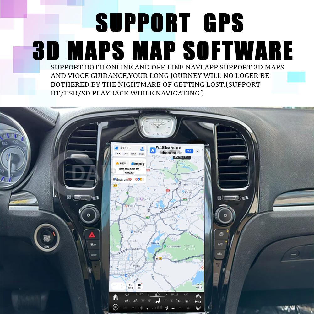 Chrysler 300C Center Console Smart Navigation 7862: 13.6" Eight-Core Display with Wireless CarPlay.