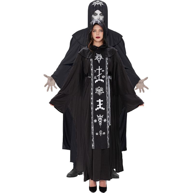 Костюм на Хэллоуин M-XL, Костюм колдуна и ведьмы для пары, Костюм вампира для сценической постановки Папы