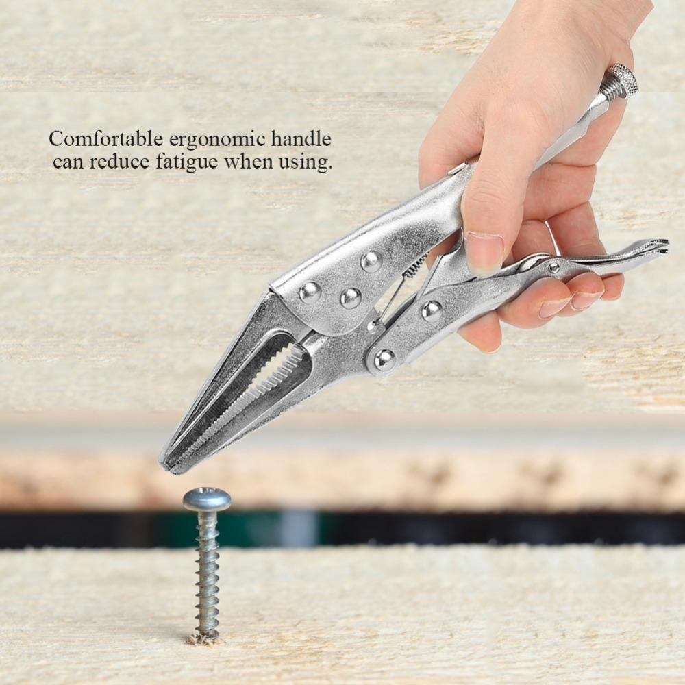 9 Inch Needle Nose Locking Pliers Hardened Teeth Vise Grips Long Nose Locking Pliers Narrow Spaces