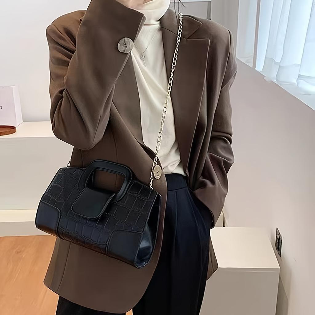 Весенне-летняя женская сумка, сумка с тиснением под крокодила, сумочка, сумка через плечо, маленькая сумка, элегантная и стильная женская сумка, вечерняя сумка
