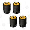 4pcs R Star Logo Car Wheel Tire Valve Caps Air Stem Aluminum Accessories For Jaguar Land Rover Fiat Ford Opel Peugeot Volvo Jeep XS4