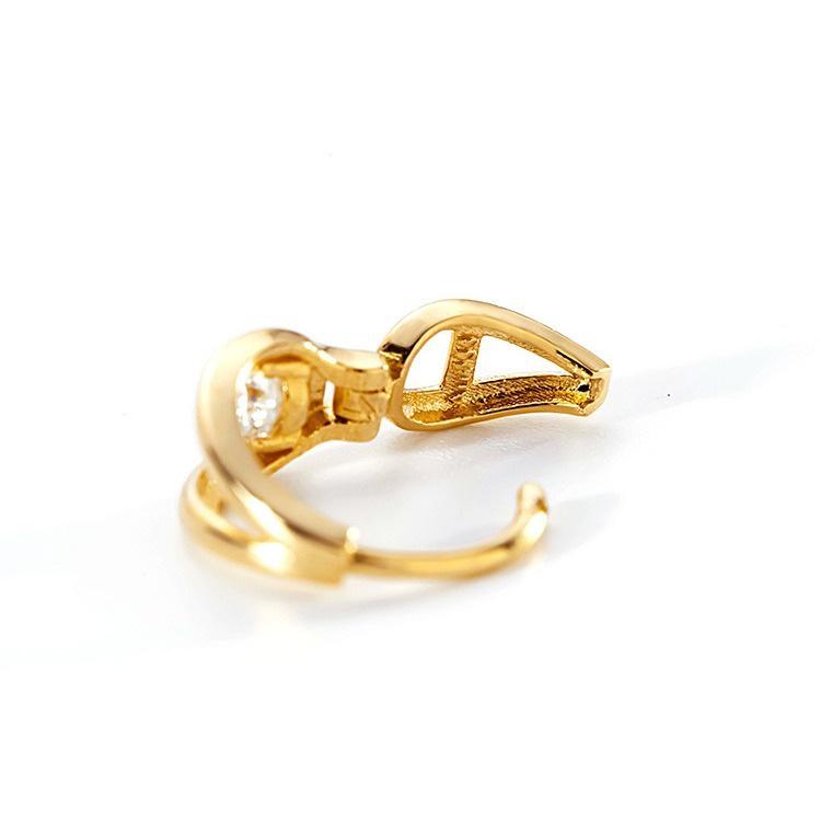 18K Gold Plated S925 Sterling Silver Zirconia Ear Cuff Earrings - Personalized, Simple, and Elegant Style.