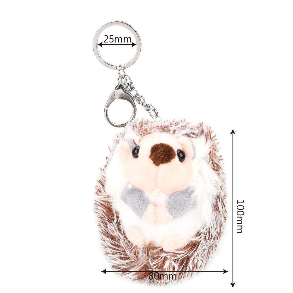Car-styling Women Car Keychain Car Keyring Creative Gift Key Holder Auto Accessories Plush Hedgehog Keychain