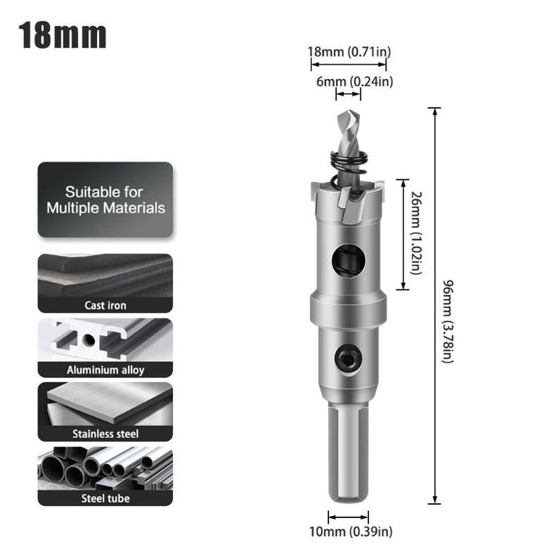 Карбидное сверло для кольцевой пилы, фреза для сверления металлических сплавов из нержавеющей стали