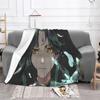 Genshin Impact Xiao Portrait Blankets Fleece Autumn/Winter Anime Game Breathable Throw Blanket for Bedding Office Bedding Throws