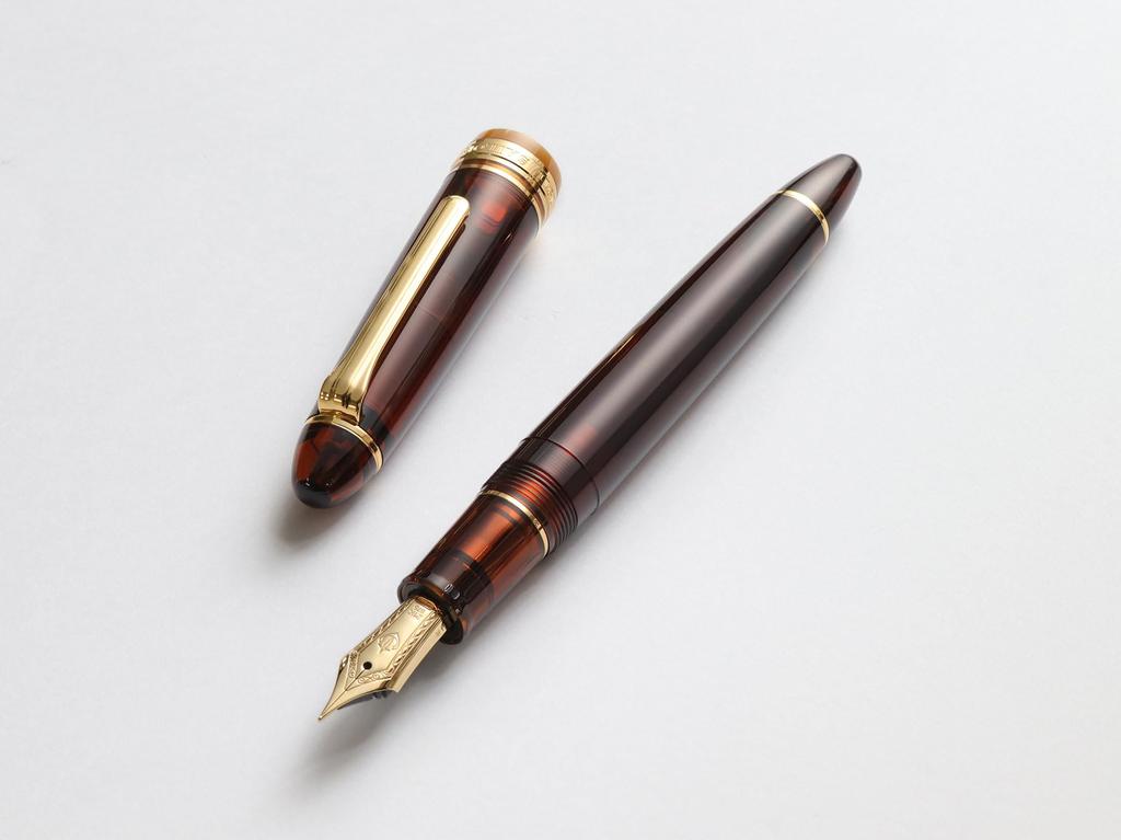 WANCHER Limited Edition SAILOR Original Profit 21 Mocha Brown 21K Gold Fountain Pen Special [WANCHER Edition] (F (Fine Nib))